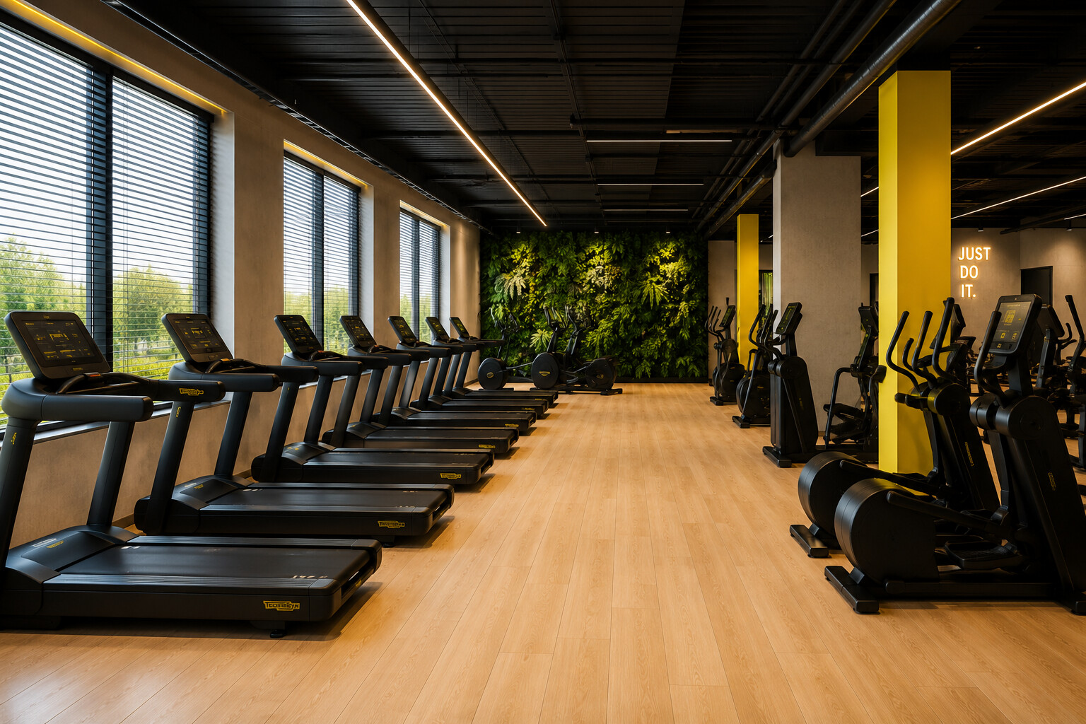 GYM REPUBLIC Cardio-Bereich mit Laufbändern und Crosstrainern